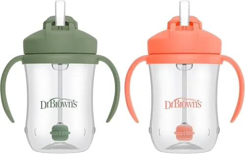 Dr. Brown's Milestones Baby's First Straw Cup 2-Pack 9oz