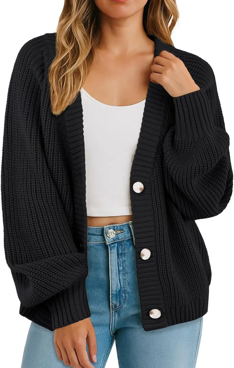 GRECERELLE Women’s Fall Chunky Knit Cardigan Sweater