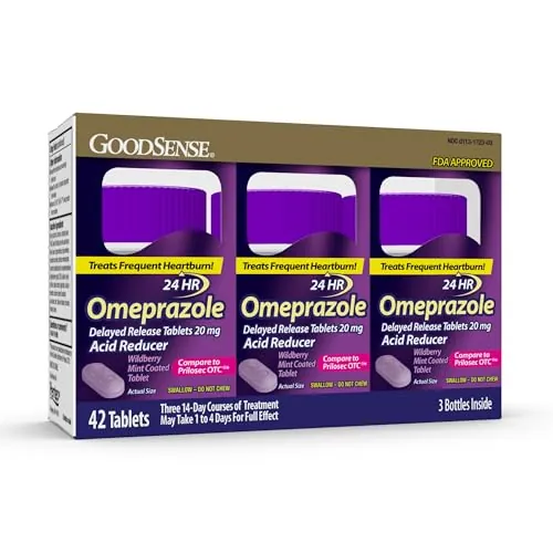 oodSense Omeprazole Delayed Release Tablets 42-Count 20mg