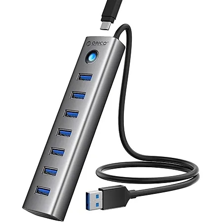 ORICO 7-Port USB 3.0 5Gbps Extender Splitter Hub w/ 1.64' Cable