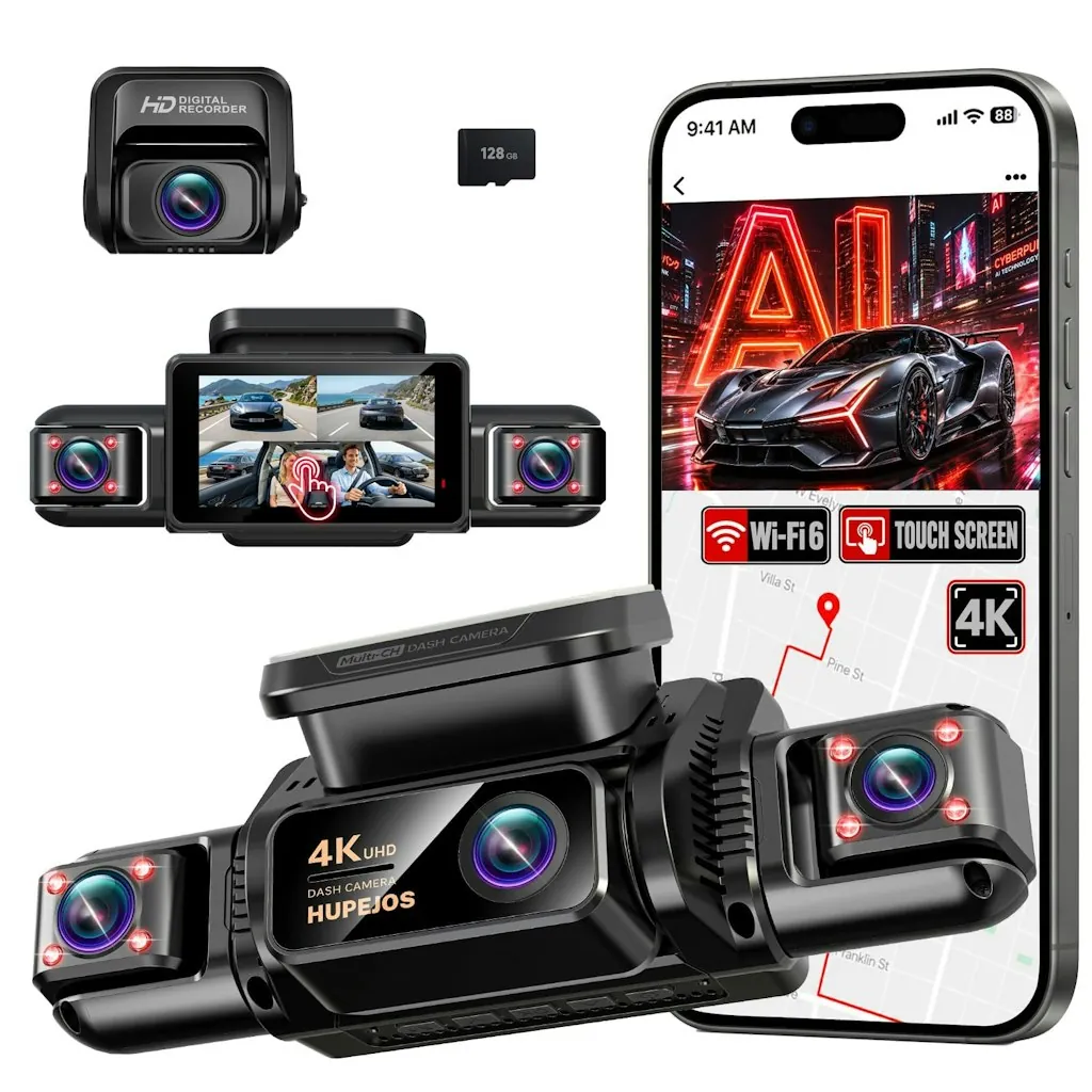 4K 360° 4-Channel Dash Cam