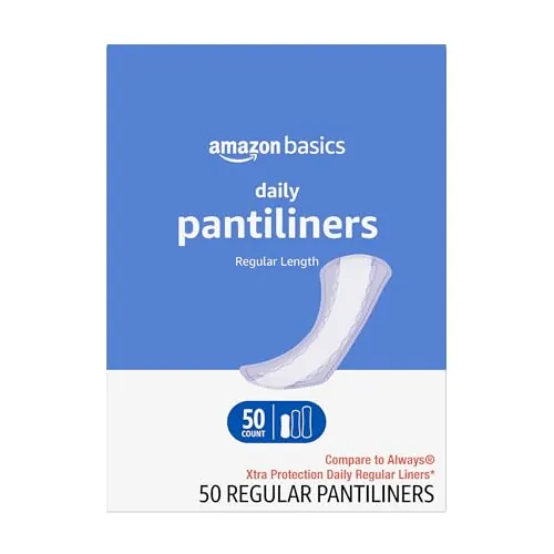 Amazon Basics Pantiliners 50-Count – Regular Length