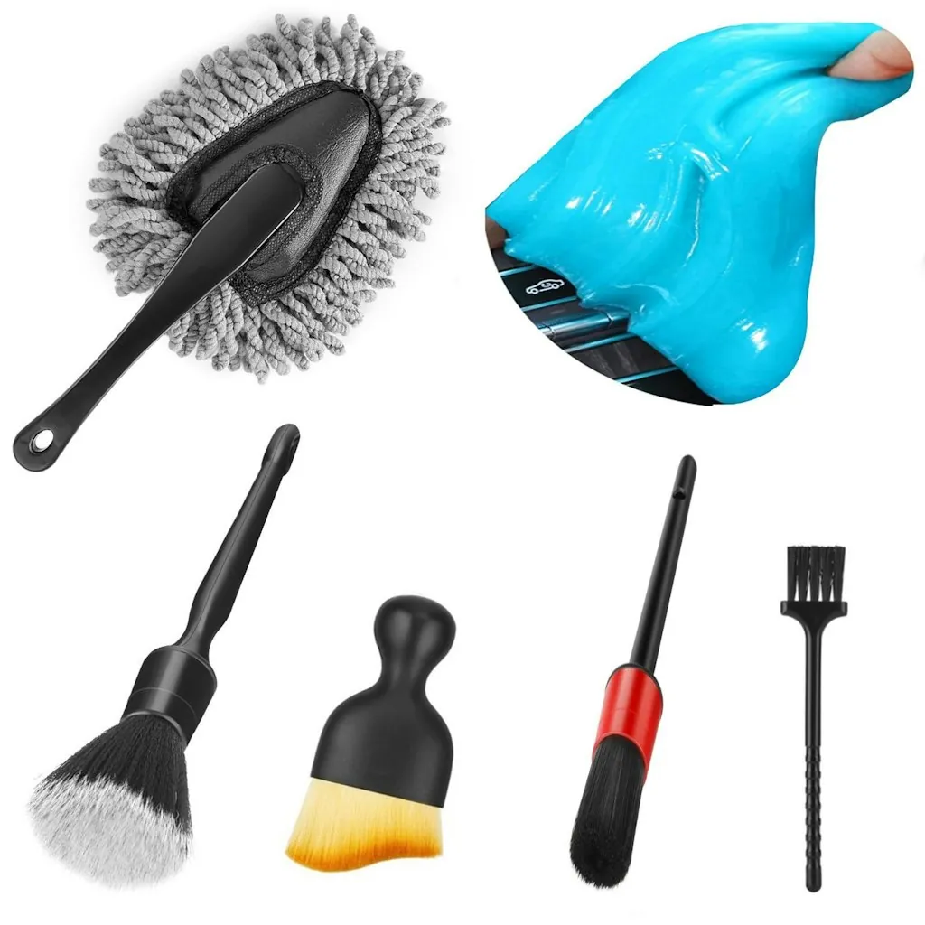 Fitosy Car Interior Detail Brush & Cleaning Gel Kit
