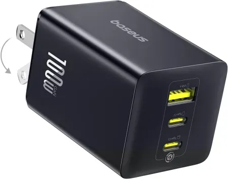 Baseus 100W 3-Port USB-C GaN Wall Charger Block