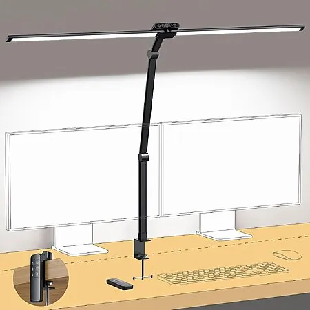 TROND 29.55" LED Desk Lamp w/ Clamp & Remote (Black or White)
