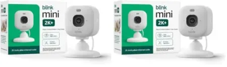 2-Pack Blink Mini 2K+ Plug-in Home & Pet Indoor Security Camera