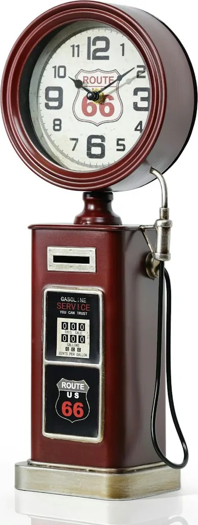 AYRELY 16" Vintage Industrial Gas Pump Mantel Clock