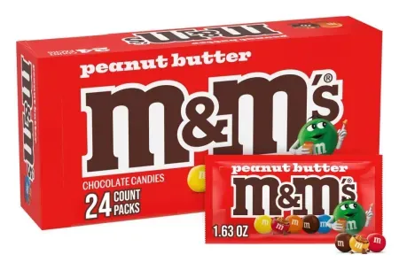 24-Count 1.63oz M&Ms Peanut Butter Chocolate Candy