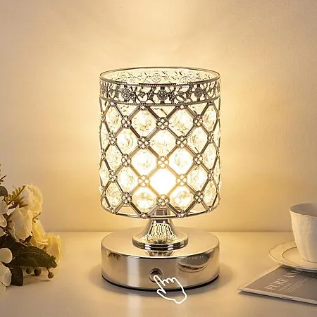 TOBUSA K9 Crystal 6000mAh USB-C Rechargeable Cordless Table Touch Lamp