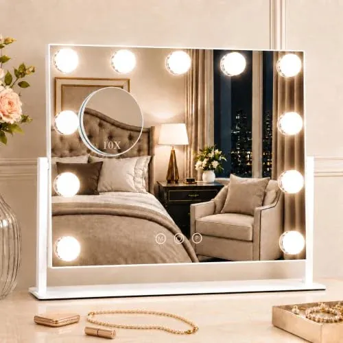 ROLOVE 16 x 12.9 in Tabletop Vanity Mirror Lighted Makeup Mirror