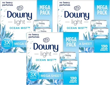 390-Count Downy Light Mega Dryer Sheets