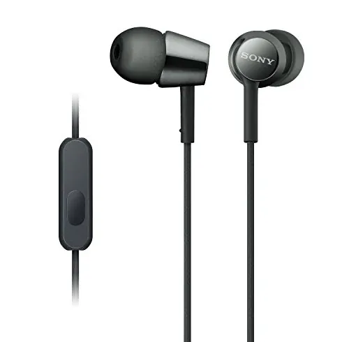 Sony MDREX155AP in-Ear Earbud Headphones/Headset (Black)