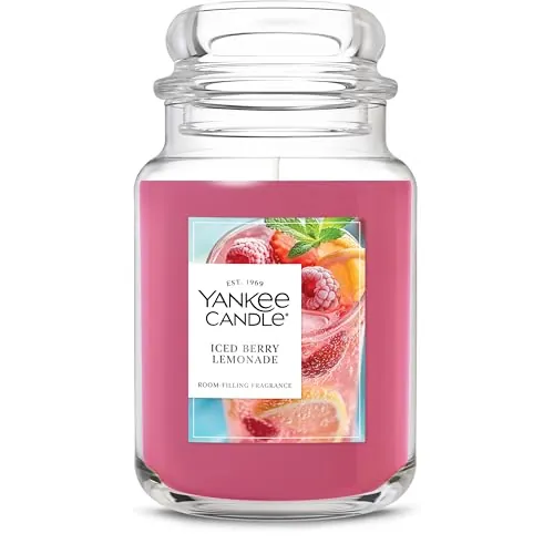 Yankee Candle Iced Berry Lemonade Scented Candle, 22oz Large Jar