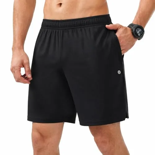 Men's Athletic Shorts with Zipper Pockets
