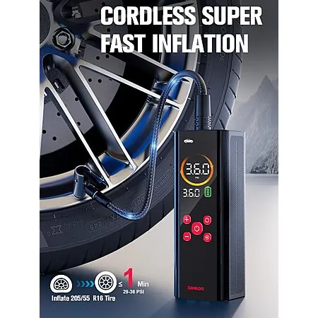 GOOLOO Pro Portable 150PSI Tire Inflator Air Compressor w/ LED Color Screen