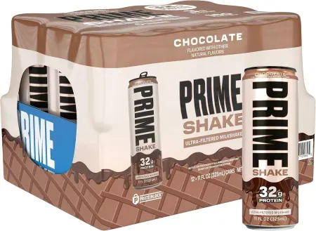 12-Pack 11oz PRIME Shakes 32g Protein Shake (Chocolate)