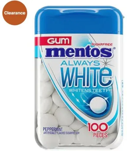Mentos Gum Sugar-Free Chewing Gum 100 Pieces, 2-Pack