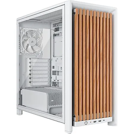Prime Members: Corsair Frame 4000D Wood RS Modular Mid-Tower ATX PC Case (White/Oak)