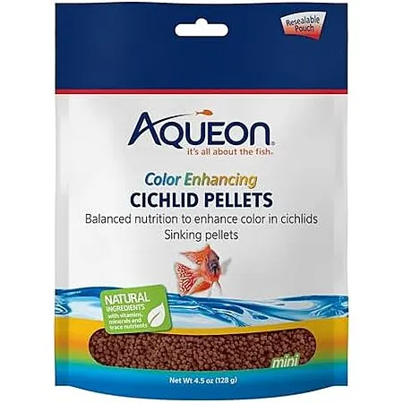 4.5-Oz Aqueon Color Enhancing Cichlid Fish Food Pellets