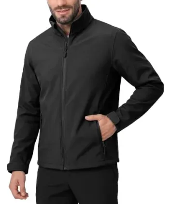 SWISSWELL Men's Fleece-Lined Softshell Jacket