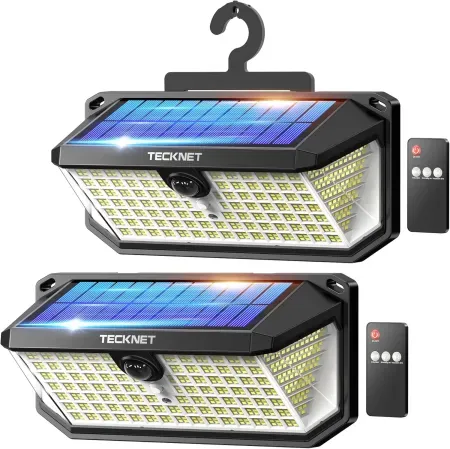 2-Pack TECKNET 546-LED Solar Motion Sensor Lights