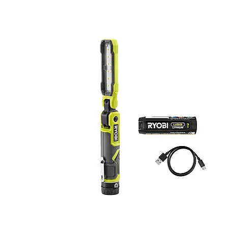 Factory Blemished: Ryobi USB Lithium 550-Lumen LED Inspection Light Kit