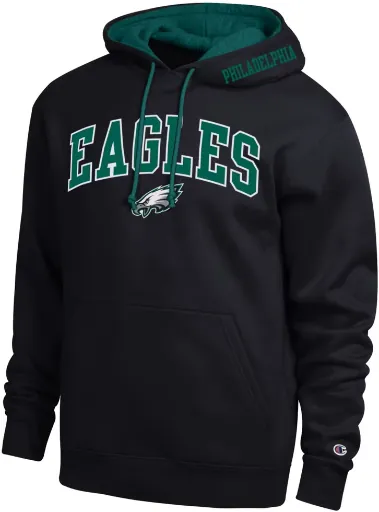 Philadelphia Eagles Champion Contrast Hoodie Black/Midnight Green