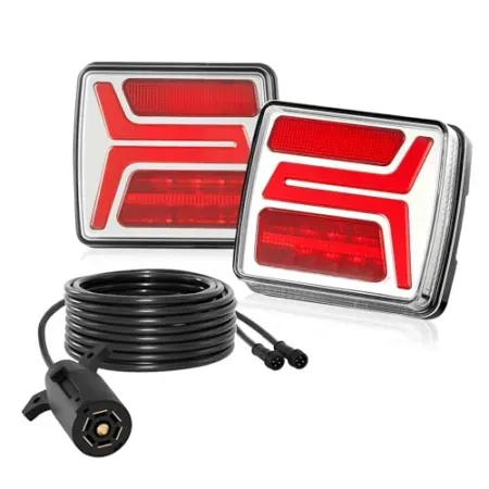 2-Piece VEVOR Magnetic 12V Trailer Lights w/ 24' Cable