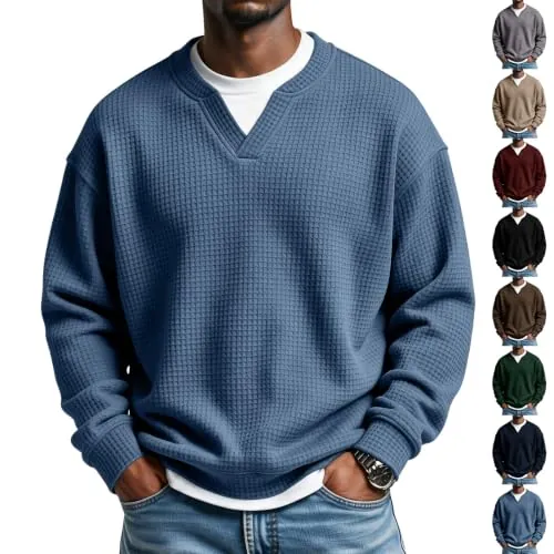 2 Piece Waffle Knit Layered Shirts