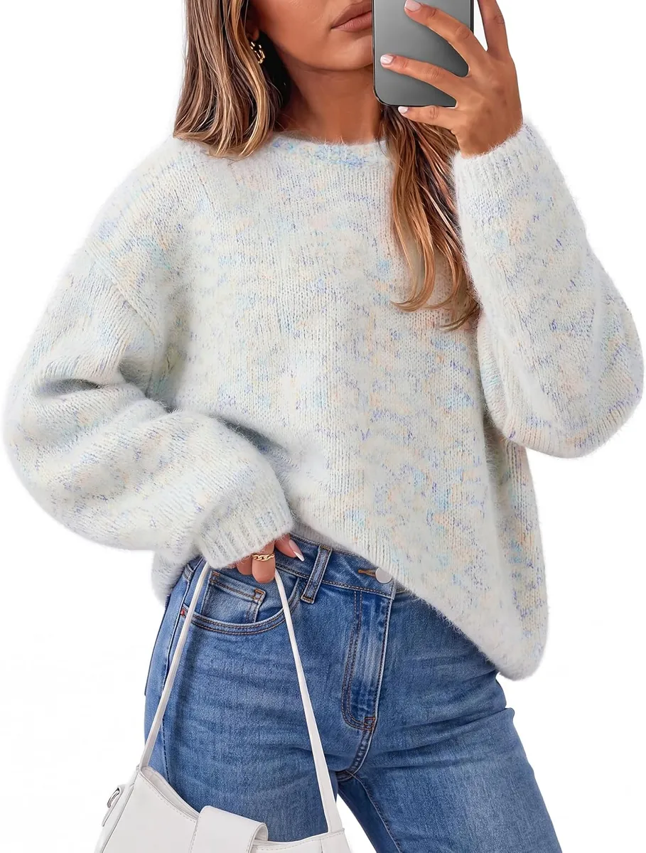 SOFTMUTED Fuzzy Crewneck Sweater