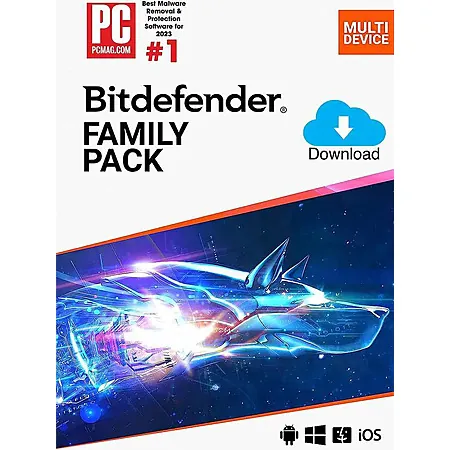 2-Year Bitdefender Family Pack 2026 Software (15 Devices / Digital Download)