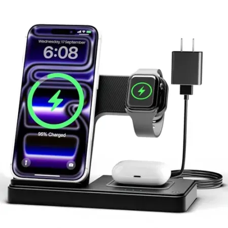 GETPALS 3-in-1 Apple Wireless Charger Stand