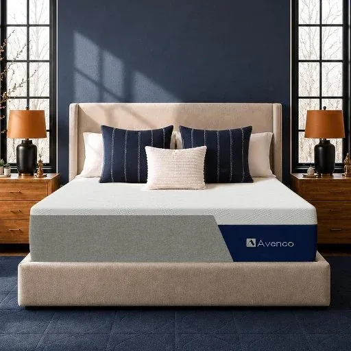 Avenco King Size 14 Inch Luxury Green Tea Memory Foam Mattress