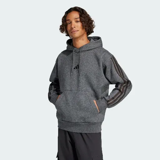adidas Men Essentials 3-Stripes Fleece Hoodie
