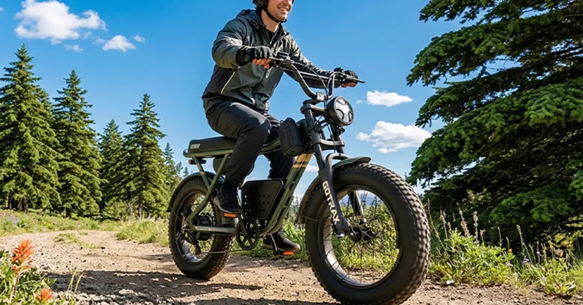 Gotrax R7 20-inch Electric Bike in black and green colorways