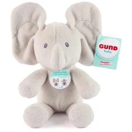 GUND Baby 7" Peek-a-Boo Flappy Elephant Plush