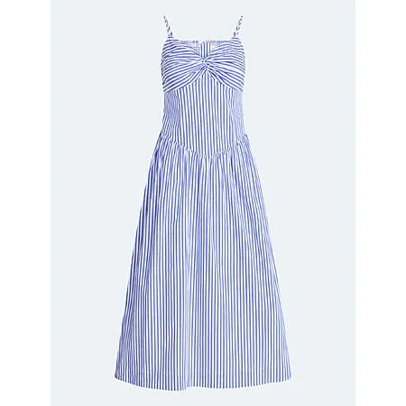 Free Assembly Women's Sleeveless Maxi Dress (Slim Stripe Blue Fire)