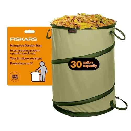 Fiskars 30-Gallon Kangaroo Collapsible Pop Up Garden Bag