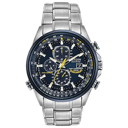 43mm Citizen Men's Eco-Drive Sport Luxury World Chronograph Atomic Watch