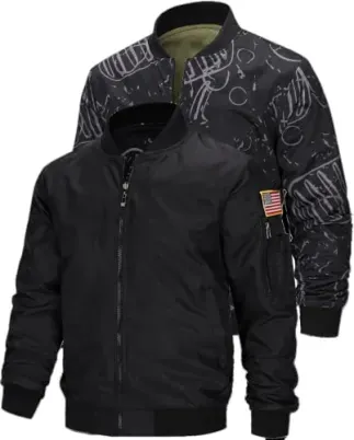 GEEK LIGHTING Bomber Jacket Men's Windbreaker Jacket
