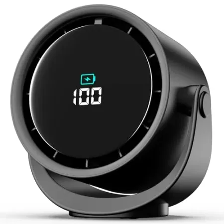 YOSHENMO 6-Inch 4000mAh 5-Speed Desk Fan w/ LED Display