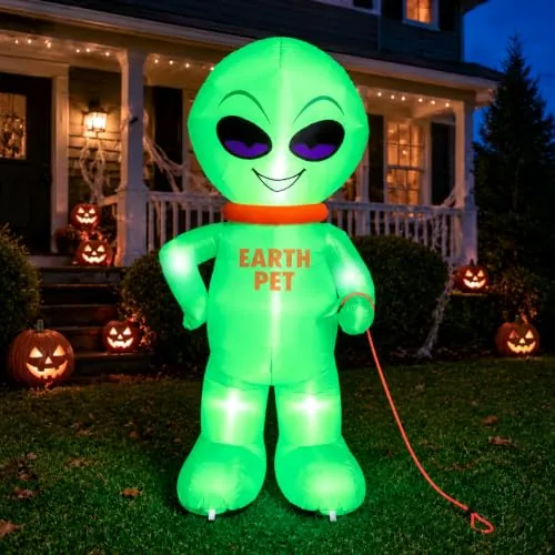 6' Beinhome Halloween LED Inflatable Alien Earth Pet