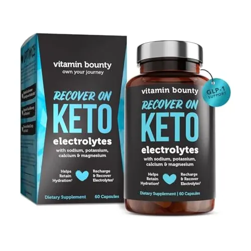 Vitamin Bounty Recover On Keto Sugar-Free Electrolytes Capsules 60-Count