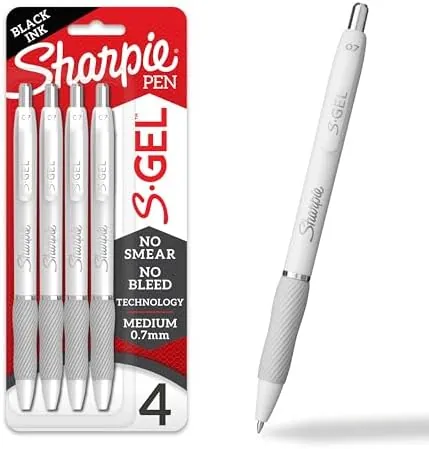4-ct Sharpie S-Gel Gel Pens Medium Point (Various: Black Ink)