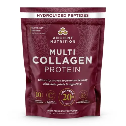 Ancient Nutrition Multi Collagen Protein, Hydrolyzed Peptides, 100 Servings