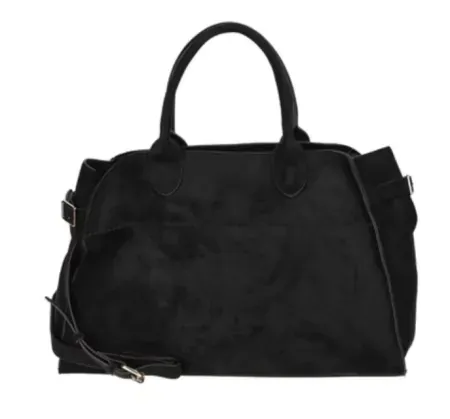 Time and Tru Women's Sage Satchel Soft Faux Suede Tote Bag
