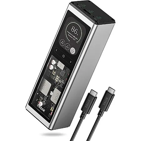 3-Port TALIX 20000mAh 140W USB-C Power Bank (2x USB-C + USB-A)