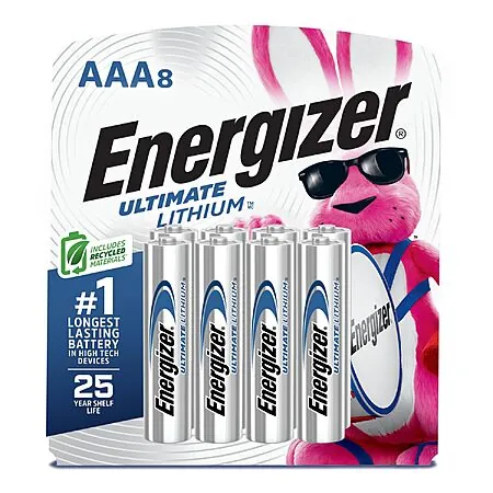 8-Ct Energizer Ultimate Lithium AAA Batteries
