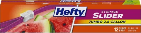 12-Count 2.5-Gallon Hefty Slider Jumbo Storage Bags