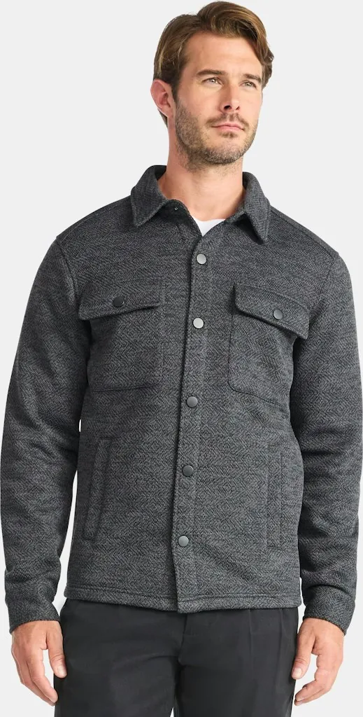George Men's Knit Shacket w/ Microfleece Lining